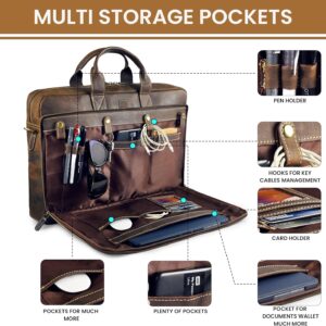 Men's Leather Messenger Bag - Image 3