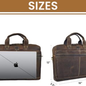 Men's Leather Messenger Bag - Image 4
