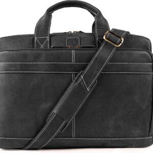 Men's Leather Messenger Bag - Image 9